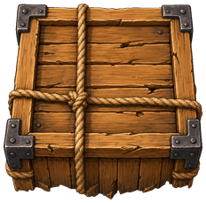 Floating wooden crate